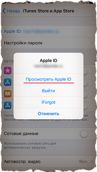 Просмотр покупок в AppStore на iPhone