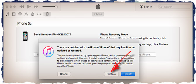 Как восстановить iPhone через iTunes