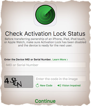 Проверка наличия Activation Lock