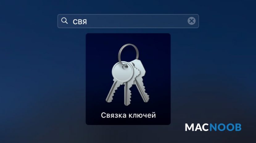 связка ключей mac