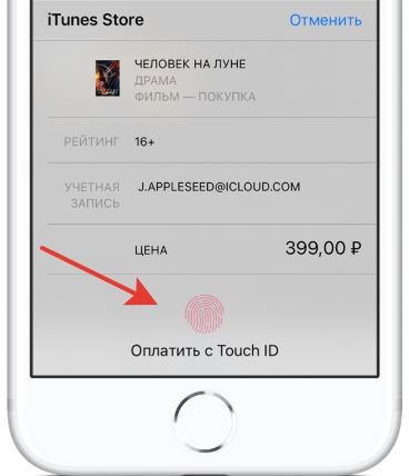 Оплата по Touch ID