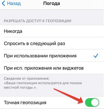 Точная геопозиция