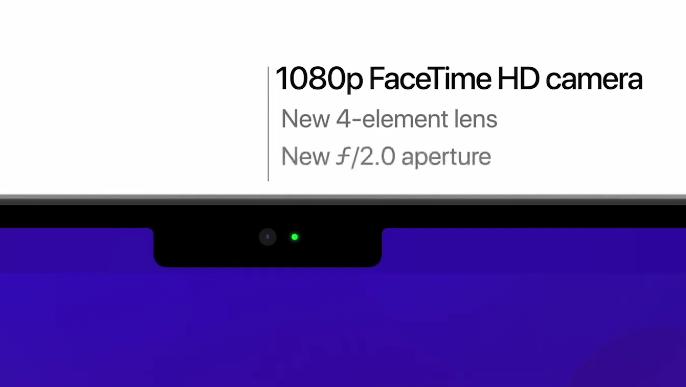1080p FaceTimeHD camera