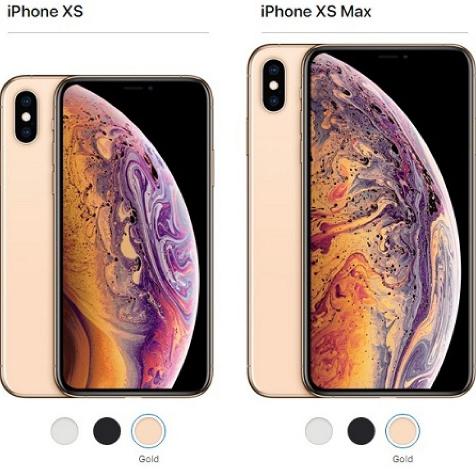 iPhone XS (слева) и XS Max (справа)