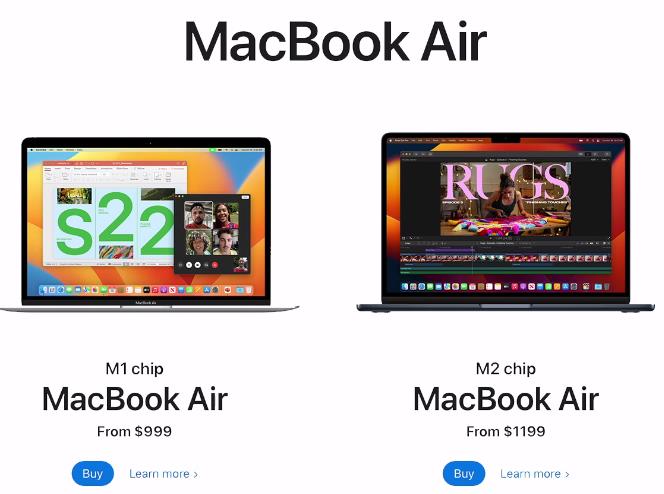 MacBook Air M1 и M2