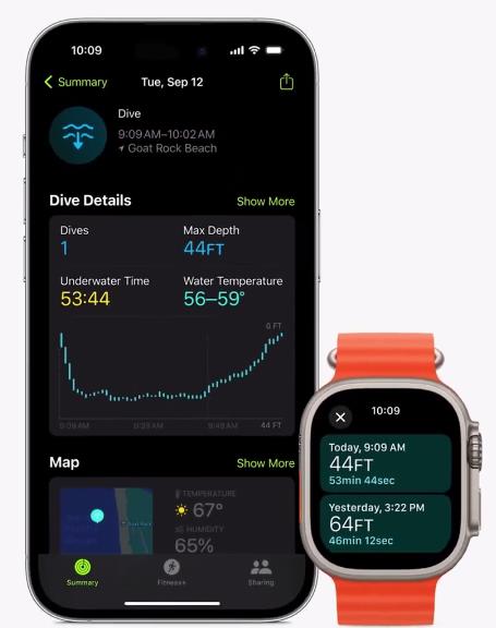 Diving on iPhone and Apple Watch Ultra