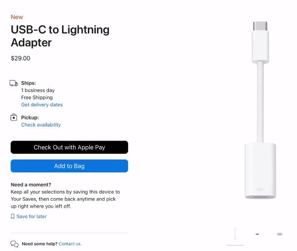Lightning to USB-C