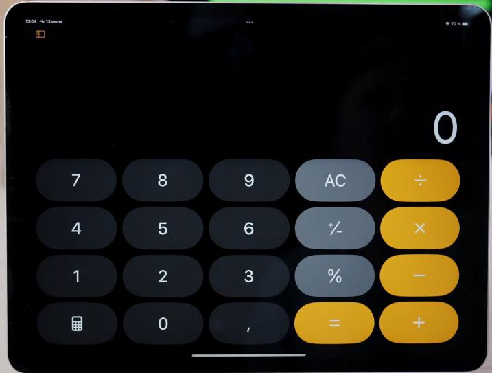 Калькулятор на iPad