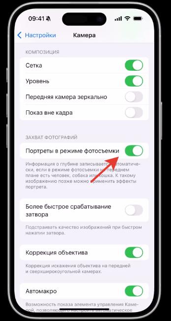 Портреты в режиме фотосъемки